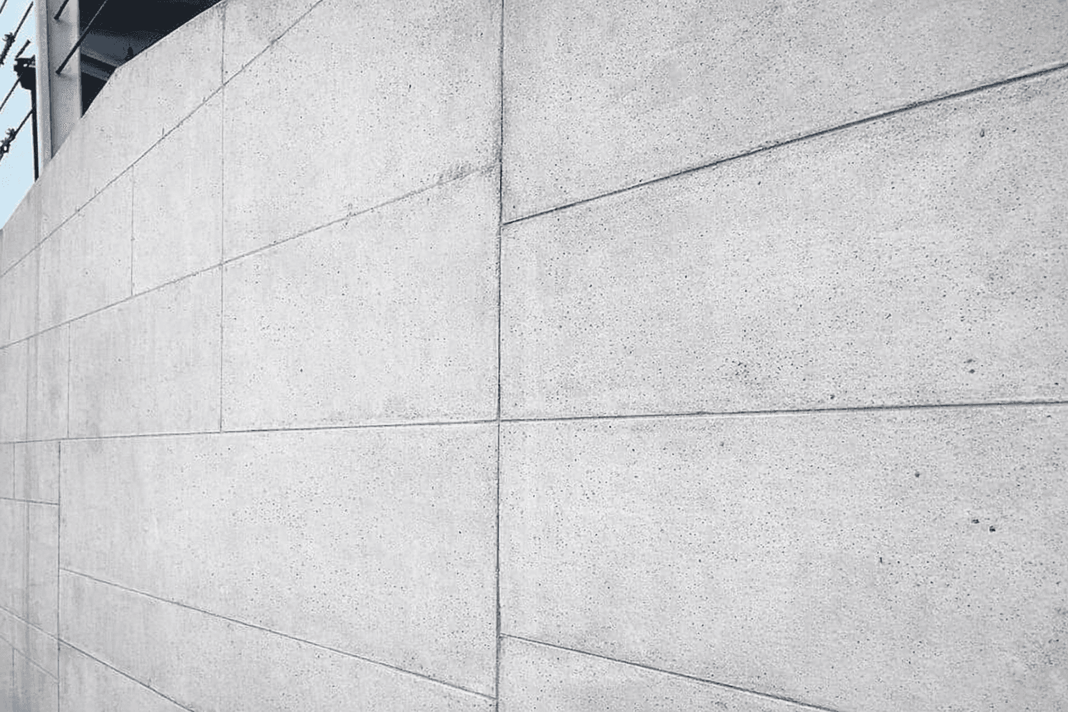 Conventional WU concrete surface